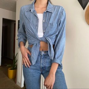 Denim button up shirt